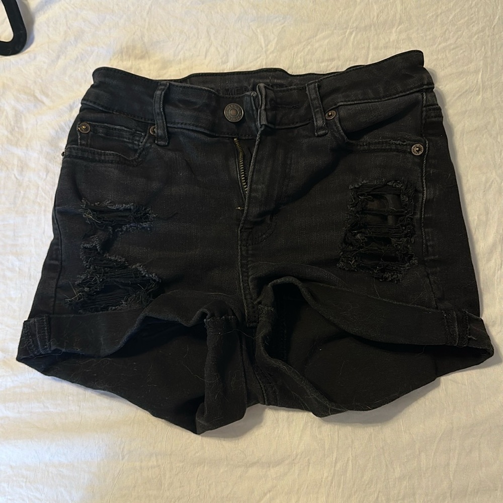American eagle black shorts